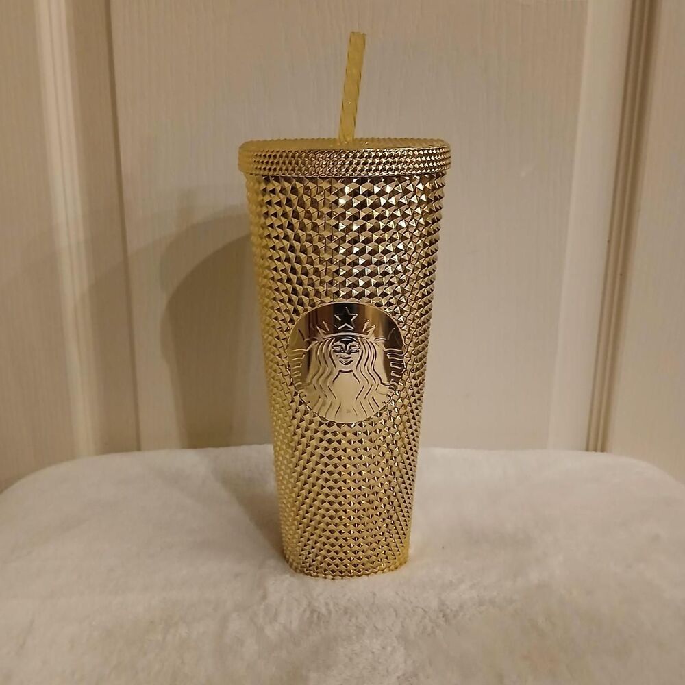 Limited Ed. Gold Studded Venti 24oz Starbucks 2021 Holiday Christmas Tumbler